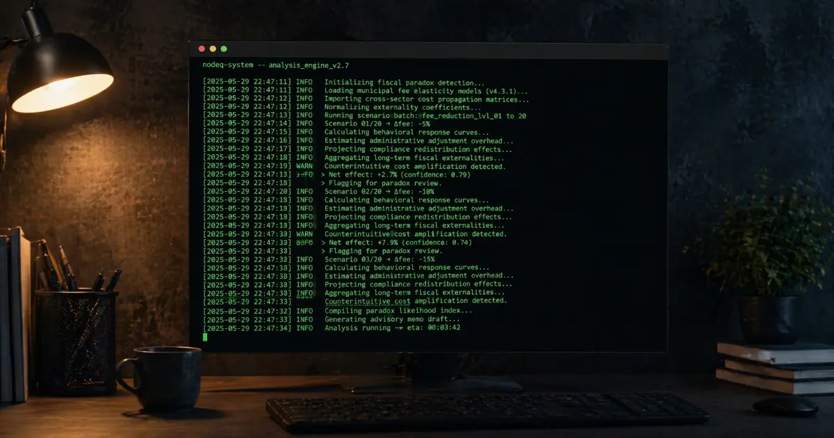 Terminal som kjører nodeq-writer og produserer ferdig artikkel