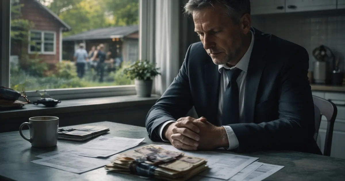 Ruglete eikebord med håndverktøy, en gammel bok og et notisblokk — symboler på varig verdi